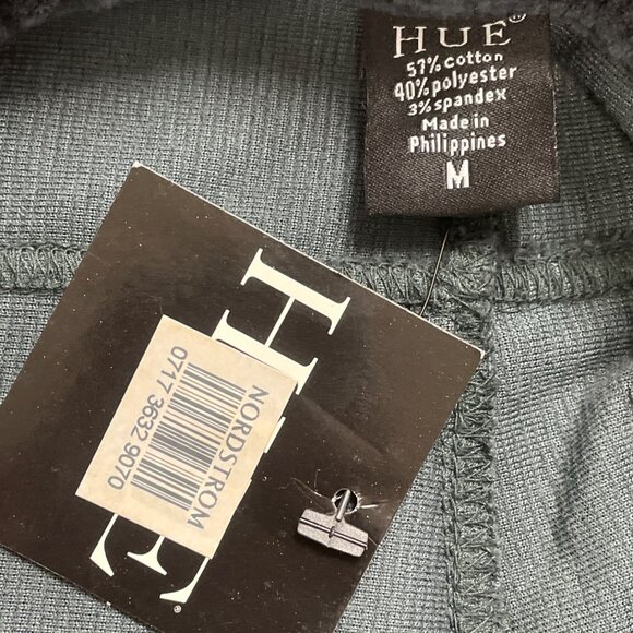 Hue Women's Grey Blue Corduroy Slim Fit Pants Size M Stretchy - New - Picture 7 of 9